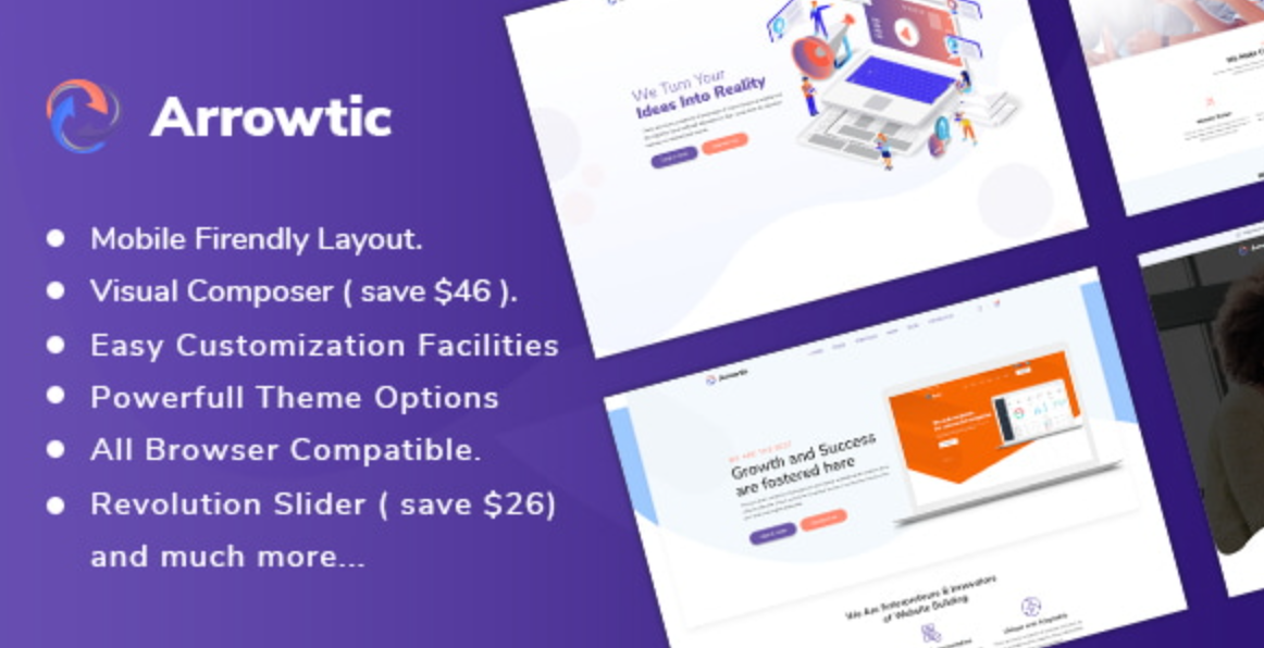 Arrowtic v2.0.7 – 数字营销机构 WordPress 主题